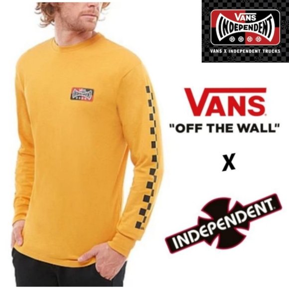 Vans Other - VANS x Independent Checkerboard Yellow Long Sleeve